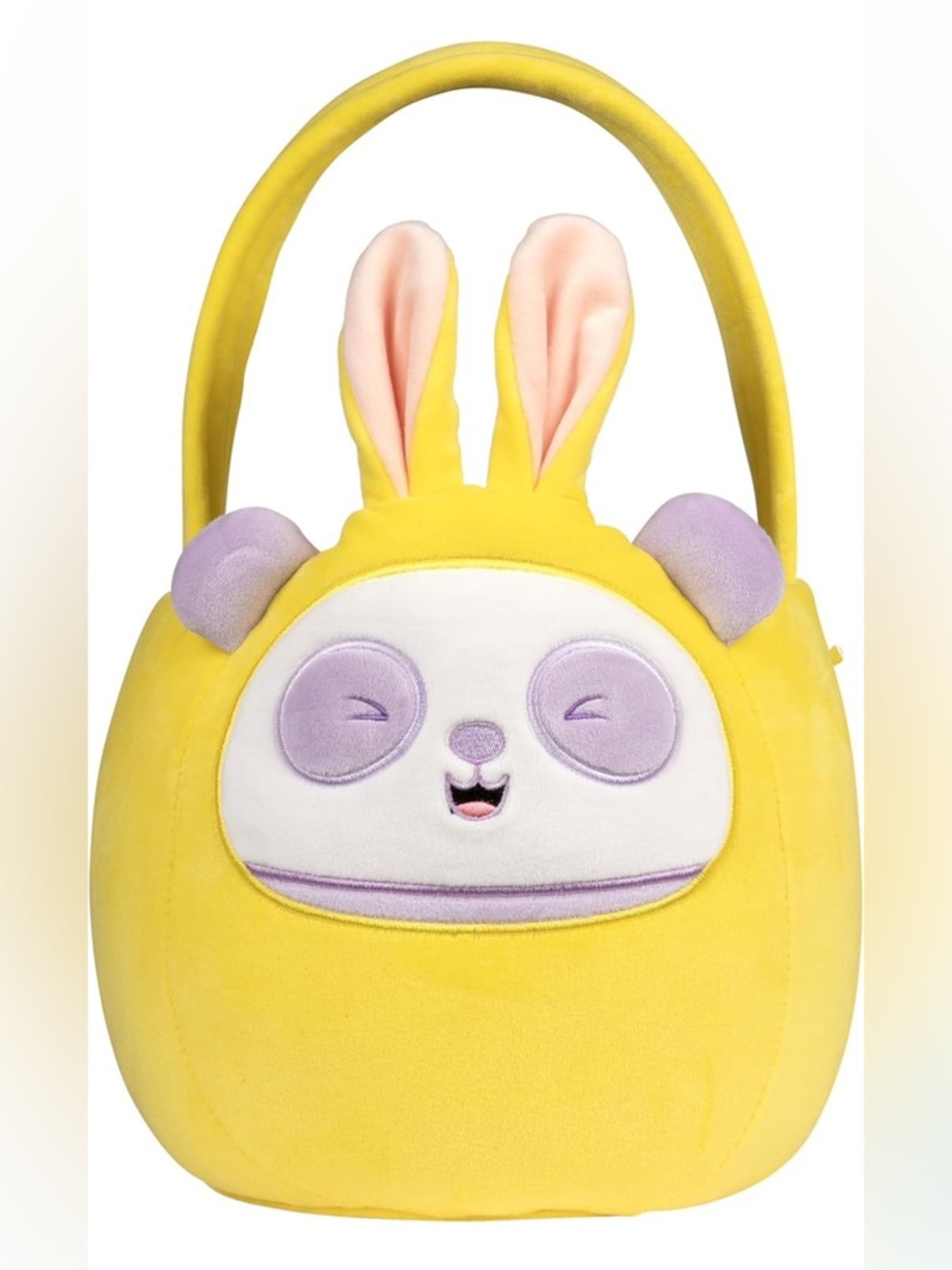 Squishmallows 12” Lancelot Bunny Easter Basket Plush Yellow NWT